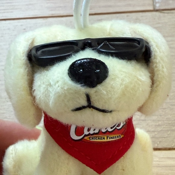 NWT Raising Cane’s Dog Plush Ornament / Car Keychain or bag charm - Picture 2 of 3